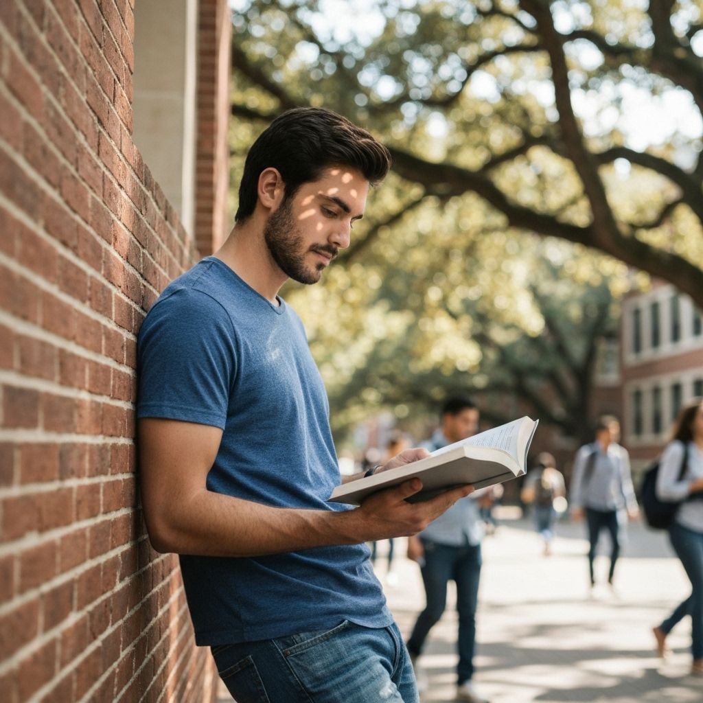 Thoughtful student on campus